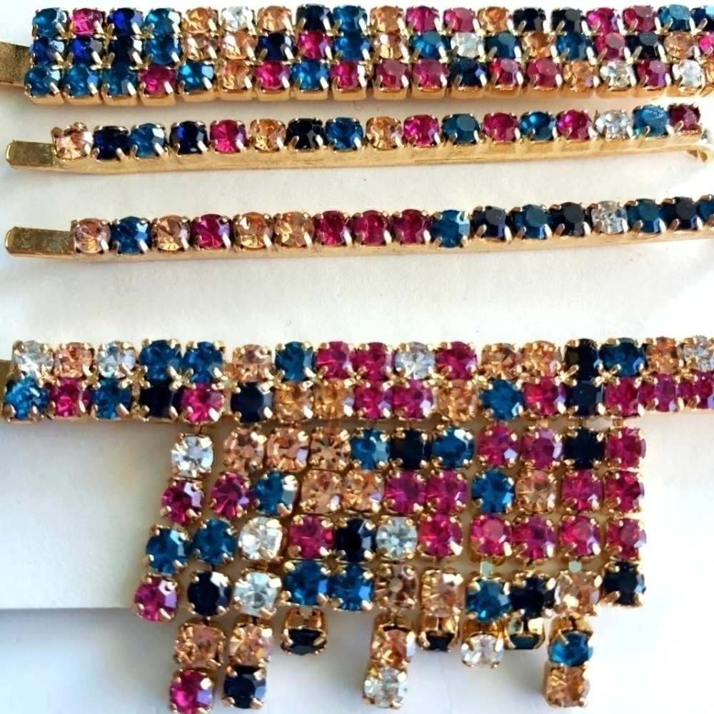 Multicolored Hair Clip Set